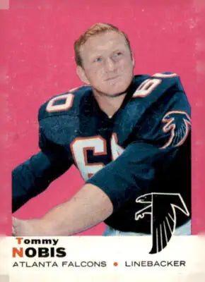 Tommy Nobis football trading card from 1969 Topps #93 featuring Atlanta Falcons player