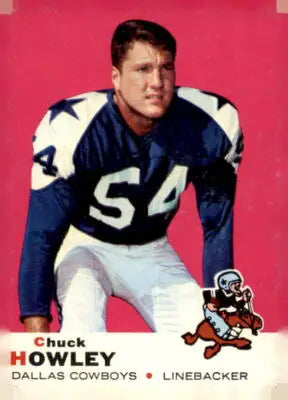 1969 Topps Chuck Howley football card showcasing the iconic Chuck Howley trading card