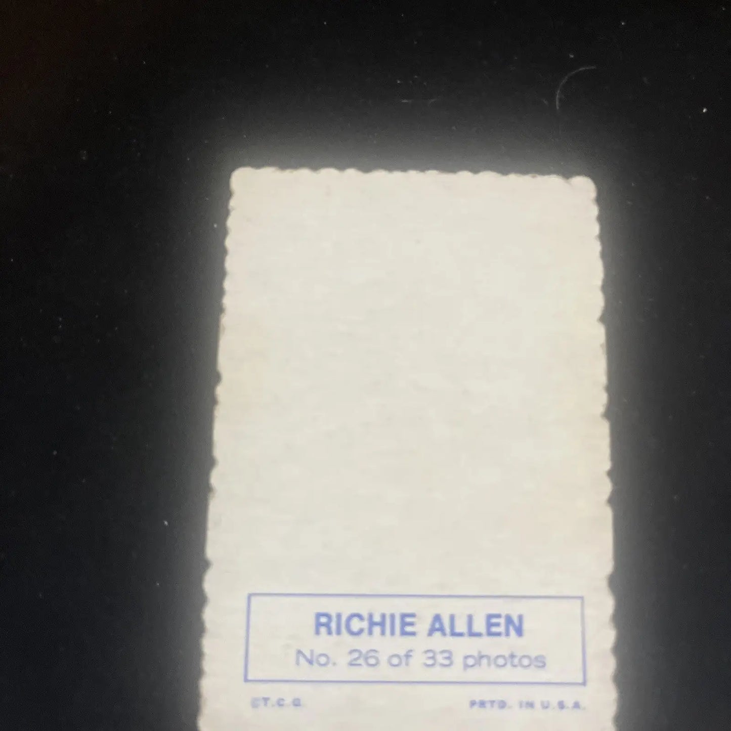 Vintage Richie Allen photo card from 1969 Topps Deckle Edge Dick Allen #26 product