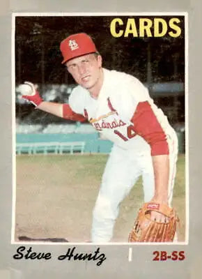 1970 Topps Steve Huntz baseball card #282, VG-EX condition, huntz baseball card