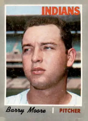 Barry Moore baseball card from 1970 Topps #366 showcasing Barry Moore baseball memorabilia