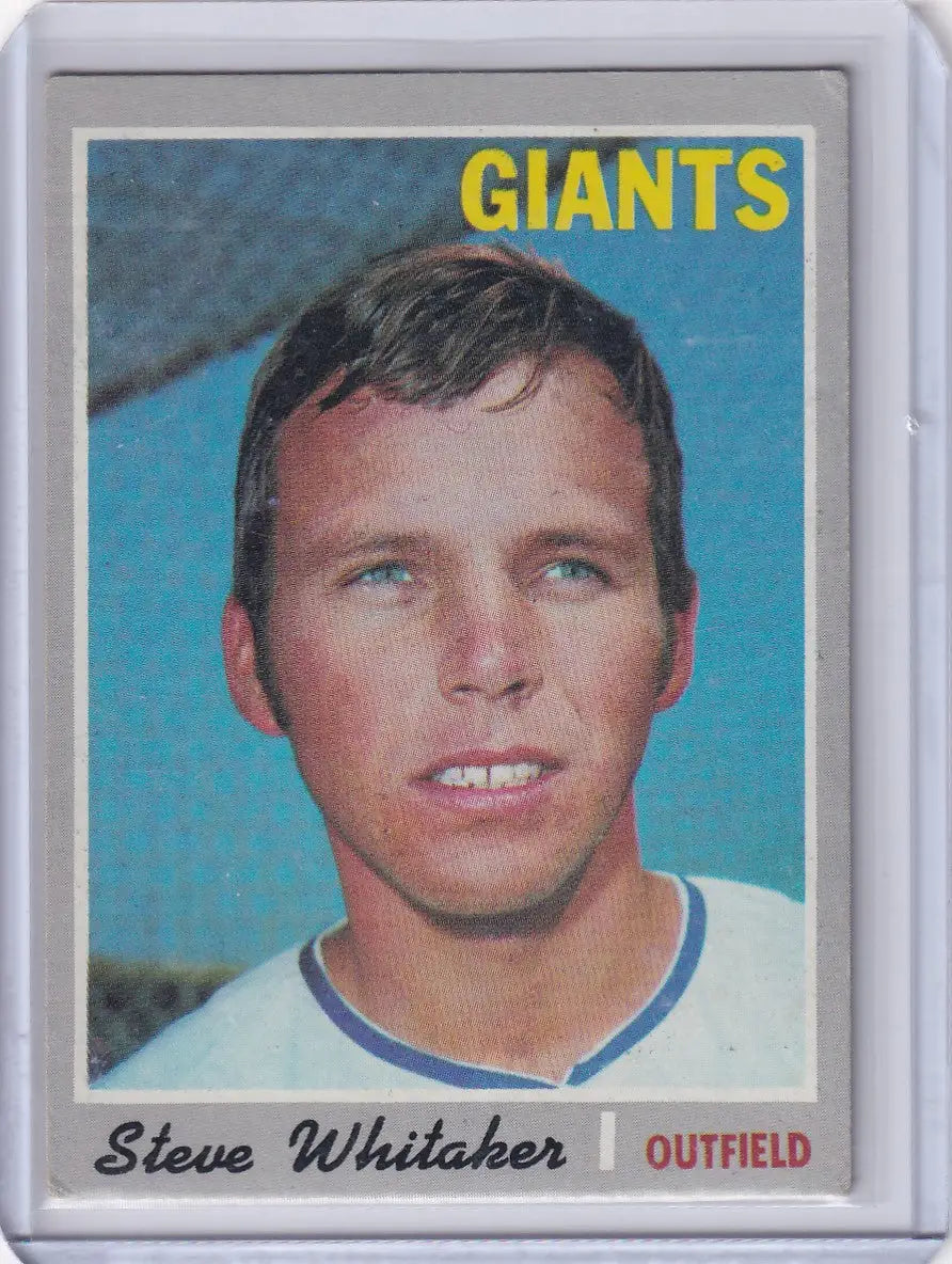 Steve Whitaker San Francisco Giants baseball card 1970 Topps Baseball #496 collectible