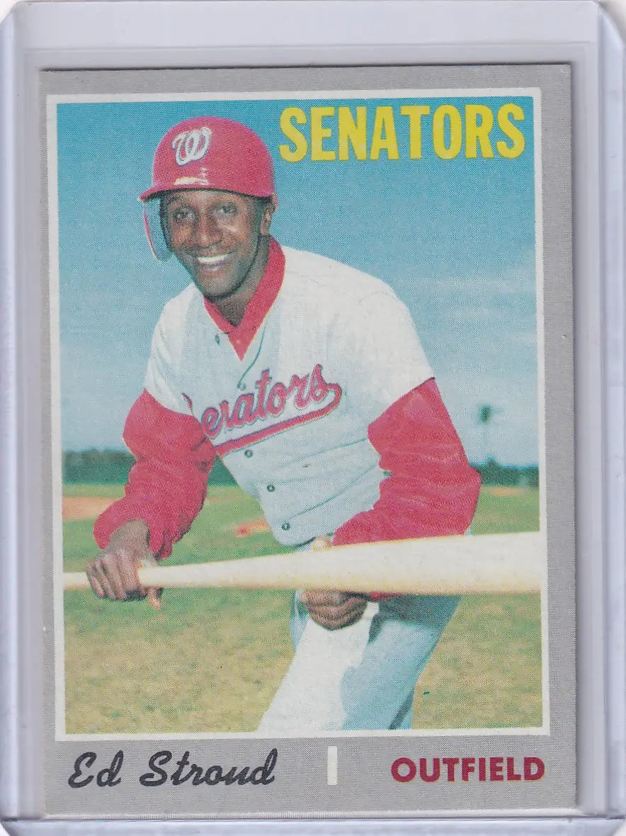 1970 Topps Baseball card of Ed Stroud - Washington Senators outfielder