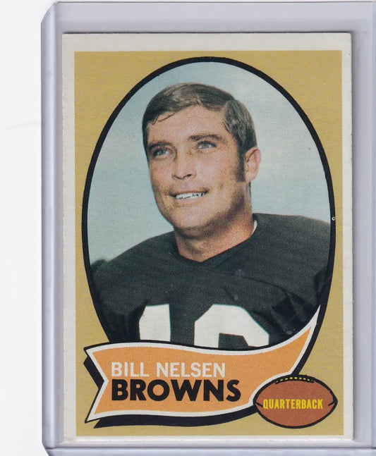 Vintage Topps Football trading card of Bill Nelsen - Cleveland Browns quarterback