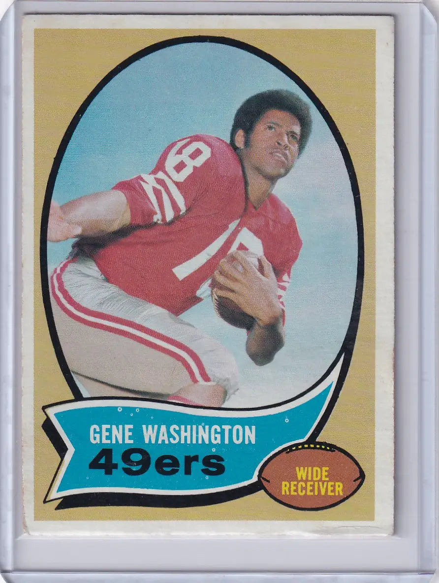 Vintage Topps Football card of Gene Washington, San Francisco 49ers wide receiver