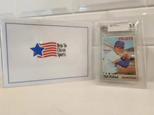 Graded Ted Kubiak Seattle Pilots baseball card from 1970 Topps BVG 5.5