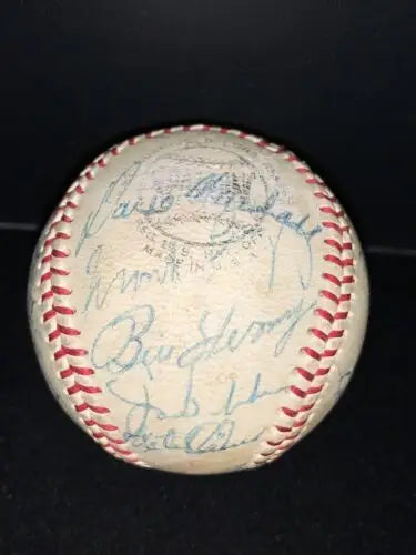 Autographed 1971 San Francisco Giants Team Baseball with Willie Mays and McCovey signatures