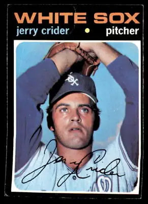 1971 Topps Jerry Crider sports trading card from the sports trading collectible series