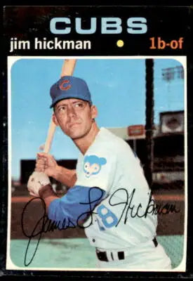 Jim Hickman baseball card from 1971 Topps #175 featuring Jim Hickman athlete