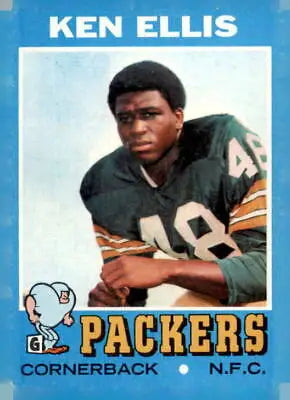 Ken Ellis football card featuring Green Bay Packers 1971 Topps #224 collectible