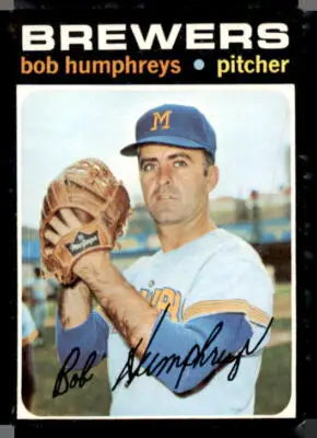 Vintage 1971 Topps Bob Humphreys baseball card from the sports trading collection