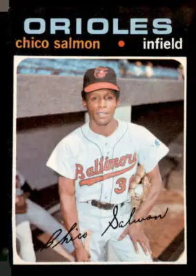 Chico Salmon baseball card from 1971 Topps #249 Baltimore Orioles collectible