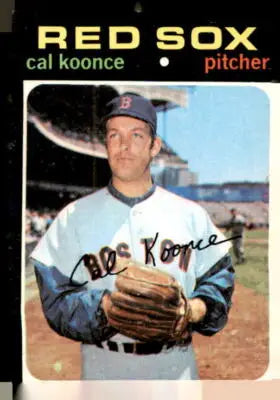 1971 Topps Cal Koonce baseball card showing a sports trading card of Cal Koonce