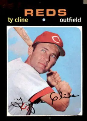 1971 Topps #319 Ty Cline Cincinnati Reds trading card featuring Reds player