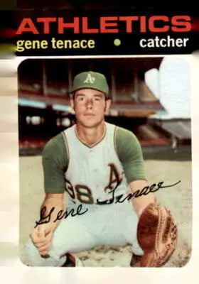 Gene Tenace baseball card from 1971 Topps #338, a sought-after sports trading card