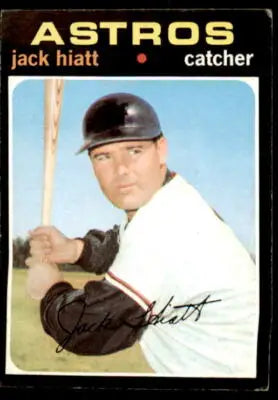 Jack Hiatt baseball card from 1971 Topps #371, a vintage Jack Hiatt baseball card