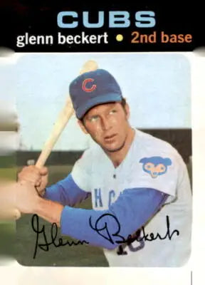 Glenn Beckert Chicago Cubs second baseman baseball card from 1971 Topps #390