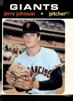 1971 Topps #412 Jerry Johnson baseball card featuring San Francisco Giants player Jerry Johnson