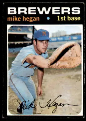 Vintage Mike Hegan baseball card from the 1971 Topps #415 collection