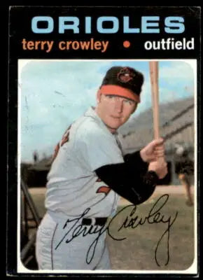 1971 Topps Terry Crowley baseball card featuring Terry Crowley from Crowley baseball card collection