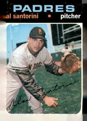 Alan Santorini baseball card from 1971 Topps featuring San Diego Padres player Al Santorini