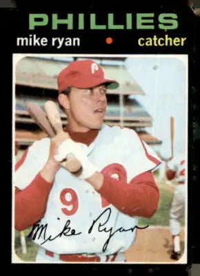 1980s Mike Ryan baseball card from 1971 Topps sports trading card collection