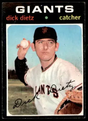 1971 Topps #545 Dick Dietz San Francisco Giants sports trading card