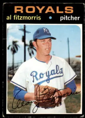 Kansas City Royals trading card featuring 1971 Topps Al Fitzmorris VG-EX