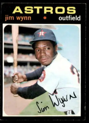 Jim Wynn sports trading card from 1971 Topps #565, a collectible sports trading card