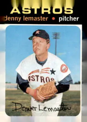 Denny Lemaster baseball card from 1971 Topps #636 featuring Denny Lemaster and LeMaster baseball card