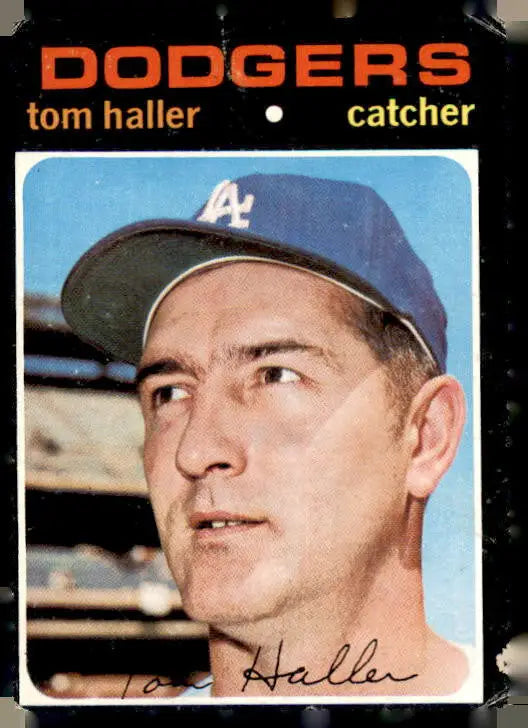 Tom Haller Los Angeles Dodgers baseball card from 1971 Topps #639 EX
