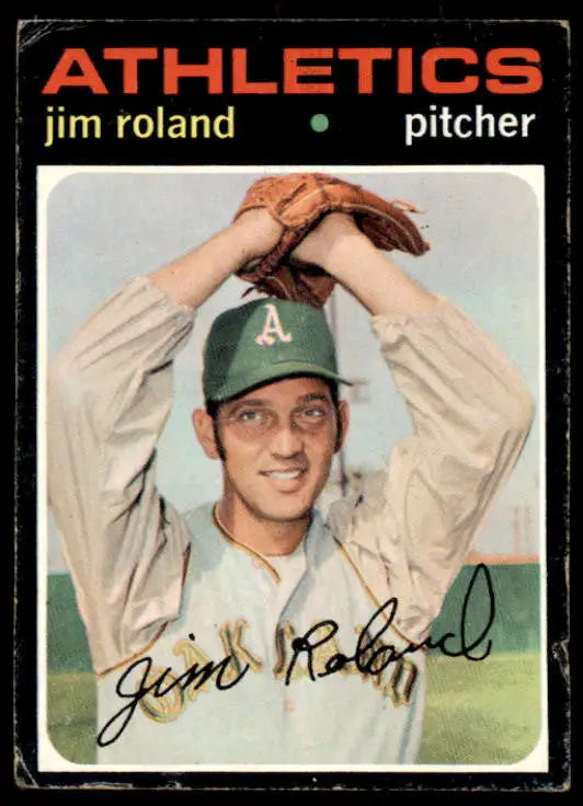 Vintage Jim Roland baseball card from 1971 Topps #642 showcasing Jim Roland baseball memorabilia