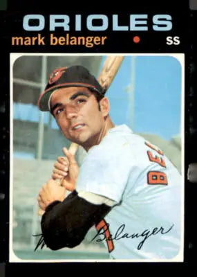1971 Topps Mark Belanger baseball card featuring Mark Belanger in collectible baseball card format