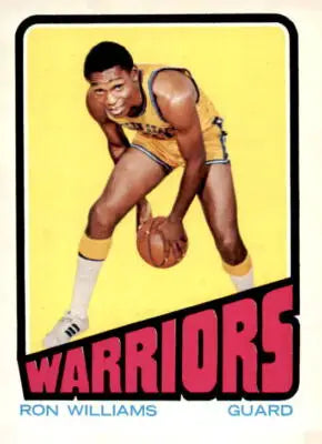 Ron Williams basketball sports trading card from 1972-73 Topps #123, EX-MT condition