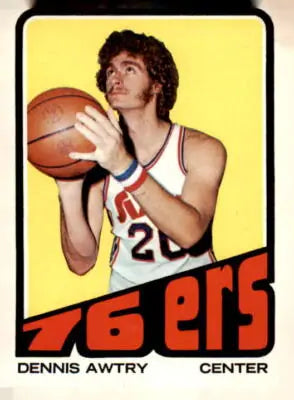 Sports trading card of Dennis Awtrey from 1972-73 Topps series