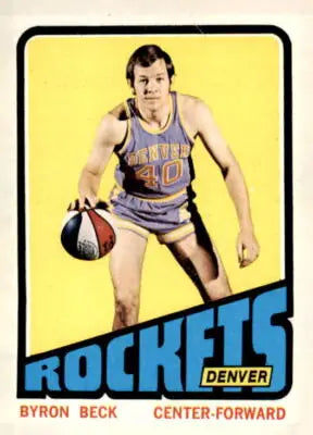 Byron Beck basketball trading card from 1972-73 Topps #187 showcasing Byron Beck sports memorabilia