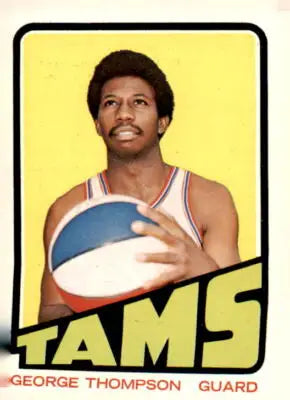 Vintage George Thompson Memphis Tams trading card from 1972-73 Topps series