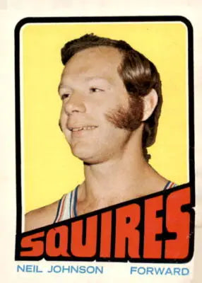 Vintage Neil Johnson basketball sports trading card from 1972-73 Topps collection