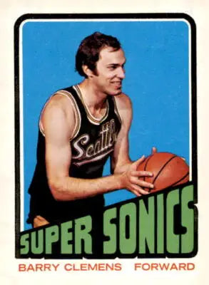 Vintage Basketball Card featuring Barry Clemens from 1972-73 Topps sports trading collection