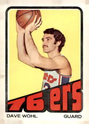 Vintage 1972-73 Topps Dave Wohl basketball trading card featuring Dave Wohl collectible
