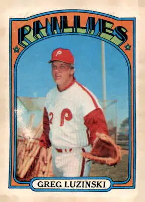 Greg Luzinski baseball card from 1972 Topps #112 featuring Greg Luzinski