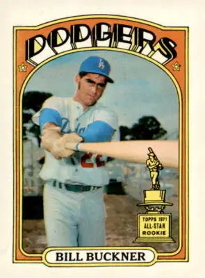 1972 Topps Bill Buckner baseball card, a classic sports trading card for collectors