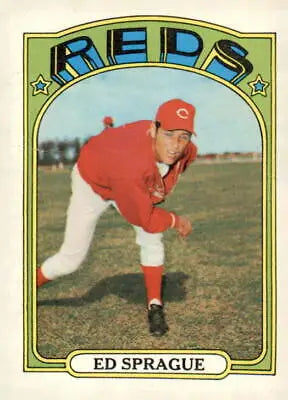 Ed Sprague 1972 Topps #121 trading card featuring Cincinnati Reds player Sprague baseball
