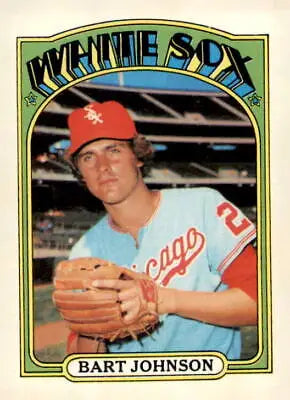 Vintage 1972 Topps Bart Johnson sports trading card in excellent condition