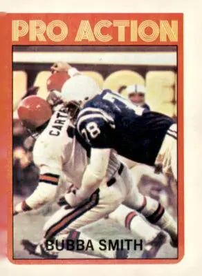 Football trading card featuring Bubba Smith from the Baltimore Colts 1972 Topps #127