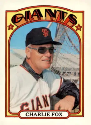 1972 Topps Charlie Fox trading card, classic sports trading card of Charlie Fox