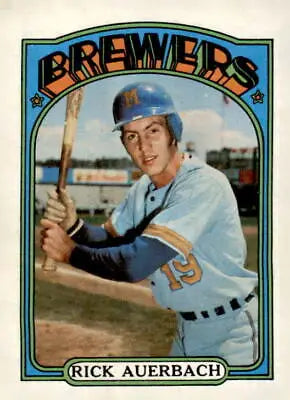 1972 Topps #153 Rick Auerbach trading card featuring the iconic baseball player