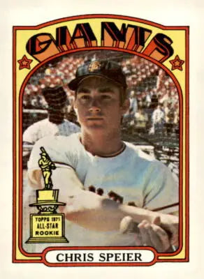 Vintage 1972 Topps Chris Speier sports trading card for collectors
