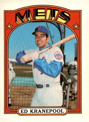 1972 Topps Ed Kranepool baseball card featuring New York Mets memorabilia