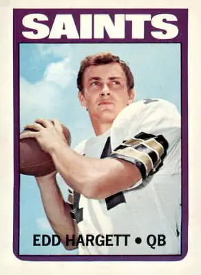 Edd Hargett football card from 1972 Topps #191 showcasing Edd Hargett football memorabilia